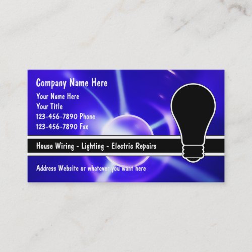 Electrician Business Cards