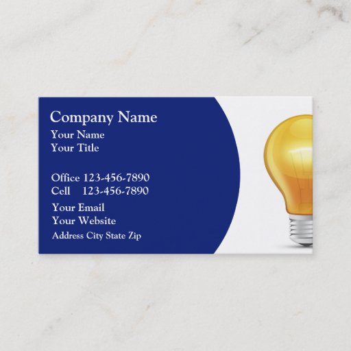 Customizable Electrician Business Cards