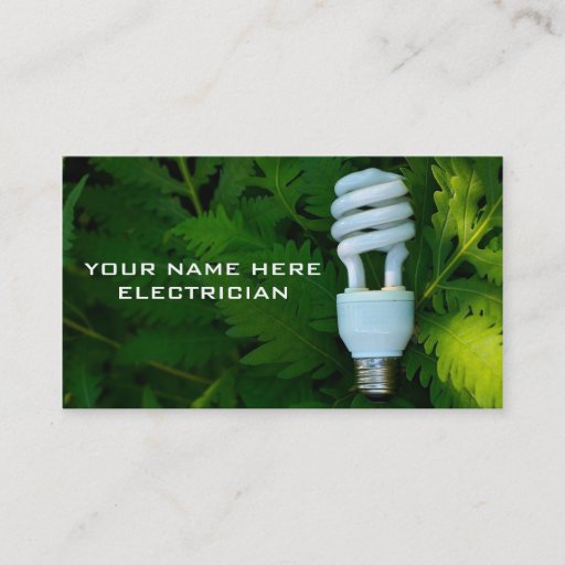 Customizable Electrician Business Cards