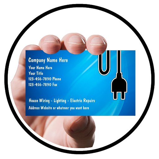 Customizable Electrician Business Cards
