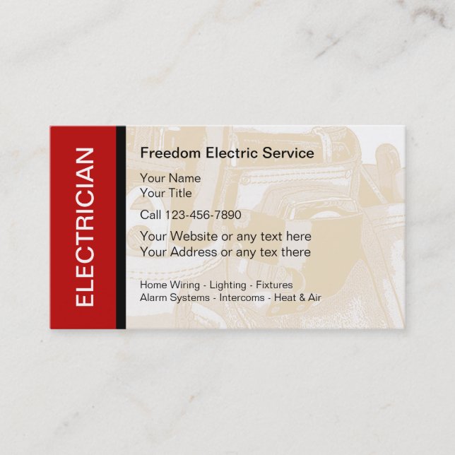 Electrician Business Cards (Front)