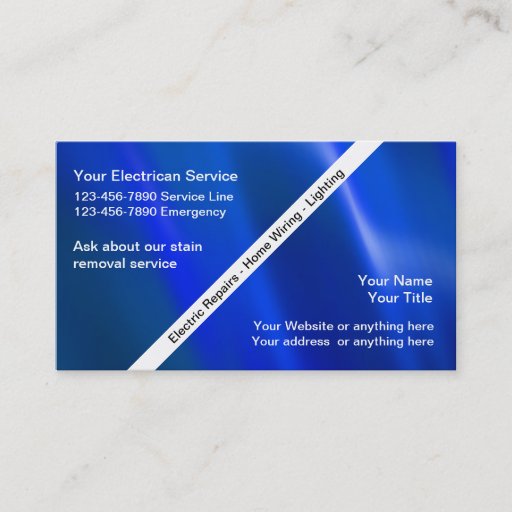 Customizable Electrician Business Cards