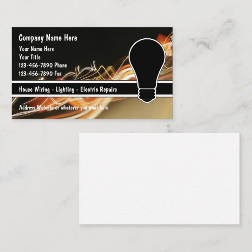 Electrician Business Cards