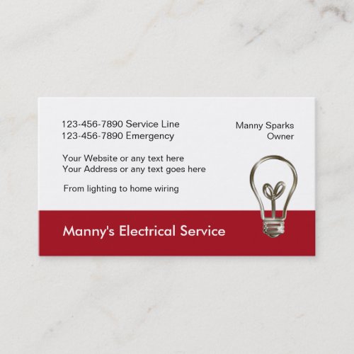 Electrician Business Cards