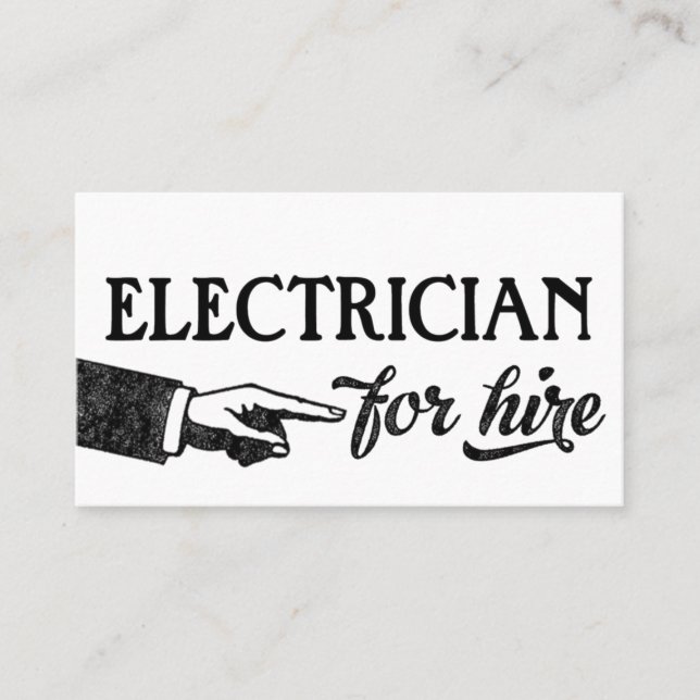 Electrician Business Cards - Cool Vintage (Front)