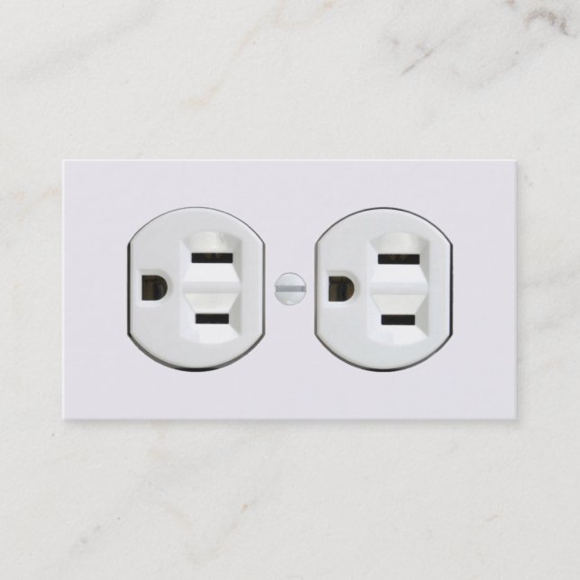 Electrician Business Cards (Electrical Outlet) (Front)