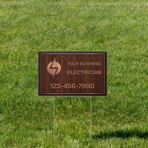 Electrician Business Job Site Sign