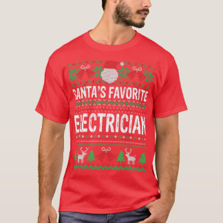 Electrician Christmas GiftSantas Favorite Electric T-Shirt