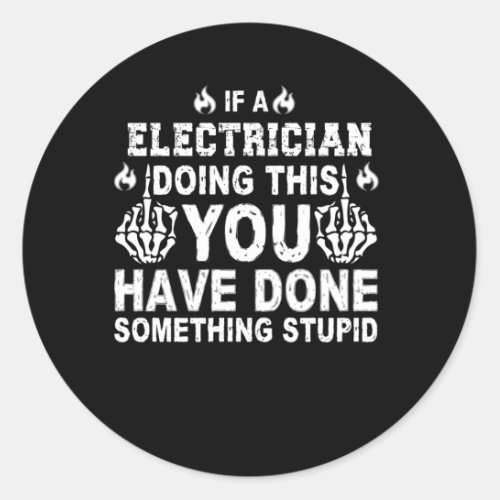 Electrician Classic Round Sticker