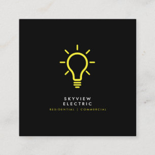 Electrician Contractor Services Business Card