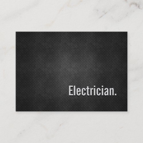 Electrician Cool Black Metal Simplicity Business Card