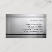 Electrician - Cool Stainless Steel Metal Business Card (Back)