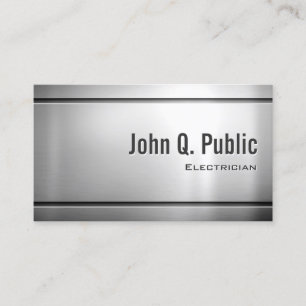 Electrician - Cool Stainless Steel Metal Business Card