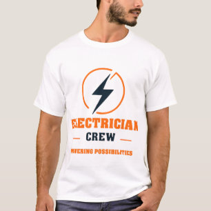 ⚡ Electrician Crew Vintage Contractor Logo ⚡ T-Shirt