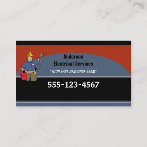 Customizable Electrician Customizable Business Card Templates