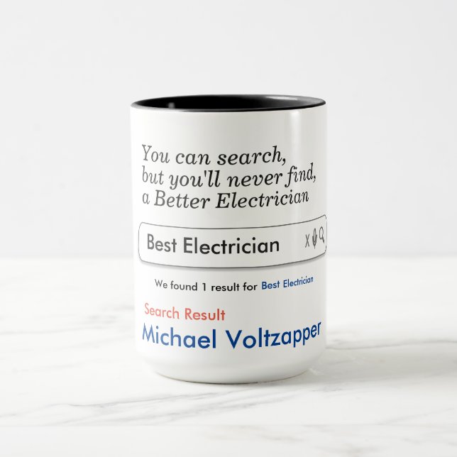 Electrician Custom Personalized Mug (Center)