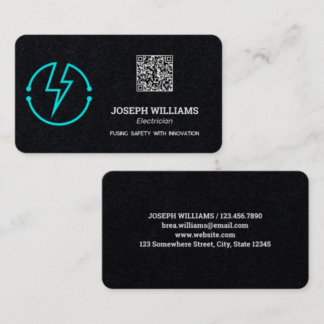 Electrician Custom QR Business Card (Front/Back)