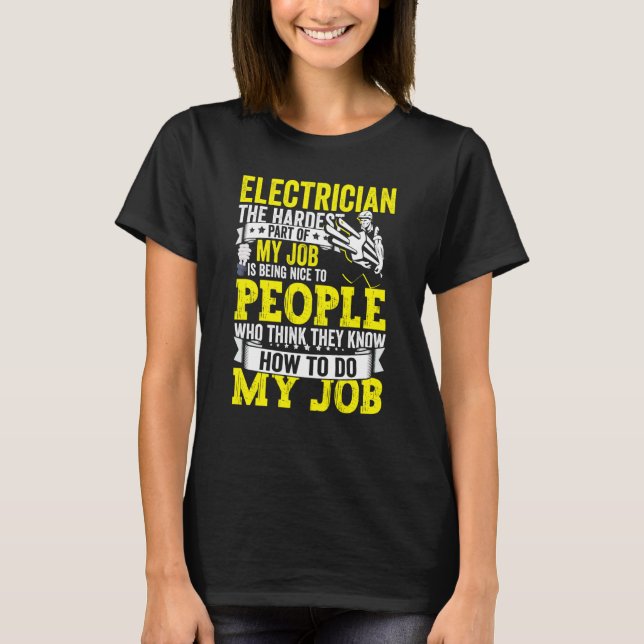 Electrician Dad Apparel Electric Lineman for Men T-Shirt (Front)