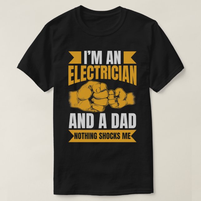 Electrician Dad Joke Wiremen Electrical Worker Lin T-Shirt (Design Front)