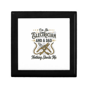 Electrician Dad Nothing Shocks Me Vintage Shirt De Gift Box