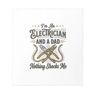 Electrician Dad Nothing Shocks Me Vintage Shirt De Notepad