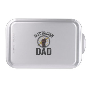 Electrician Dad Vintage Engraving Vector Shirt Des Cake Pan