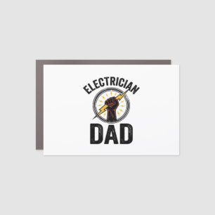 Electrician Dad Vintage Engraving Vector Shirt Des Car Magnet