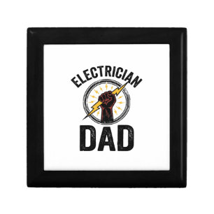 Electrician Dad Vintage Engraving Vector Shirt Des Gift Box