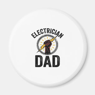 Electrician Dad Vintage Engraving Vector Shirt Des Magnet