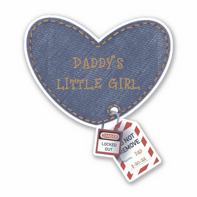 Electrician Daddy’s Little Girl  Sticker (Front)
