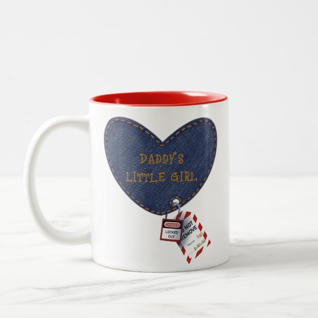 Electrician Daddy’s Little Girl  Two-Tone Coffee Mug (Left)