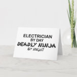 Electrician Deadly Ninja by Night Card