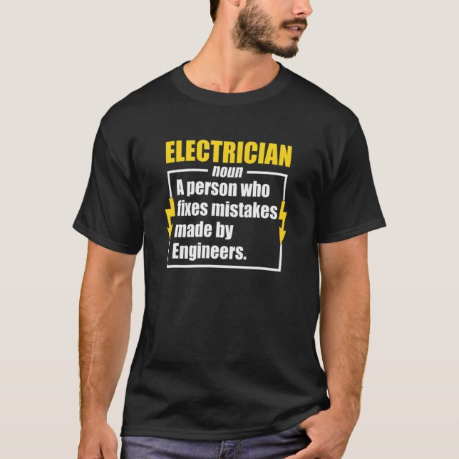 Electrician Definition Electrician T-Shirt (Front)