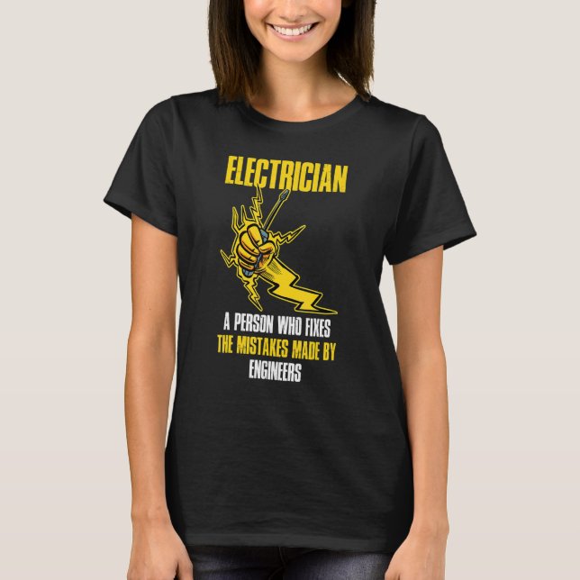 Electrician Definition T-Shirt (Front)
