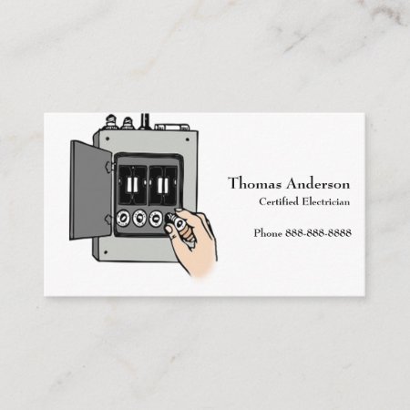 Electrician Electric Company Business Card