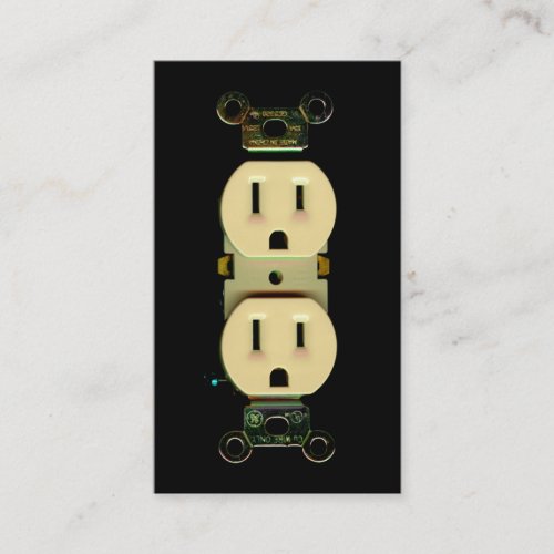 Electrician electric company electrical outlets business card