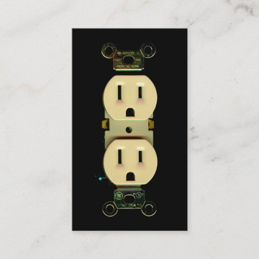 Customizable Electrician electric company electrical outlets business card templates