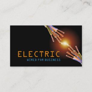 Electrician, Electric, Construction Business Card