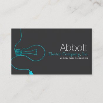 Electrician  Electric  Construction Business Card by ArtisticEye at Zazzle