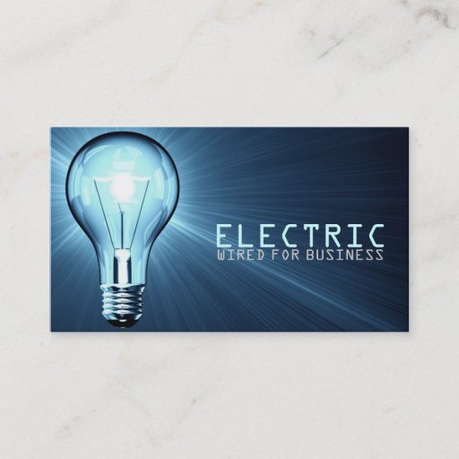 Customizable Electrician, Electric, Construction Business Card