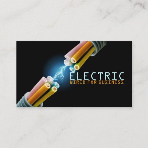 Electrician Electric Electricity Light Shock Wire Business Cards