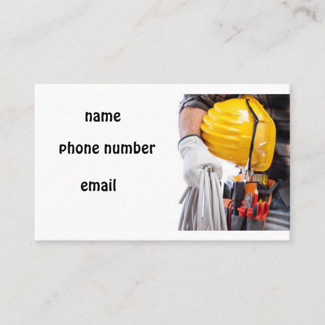electrician electrical business card   (Front)