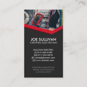 Electrician Electrical Contractor Business Card