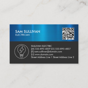 Electrician Electrical Contractor Business Card