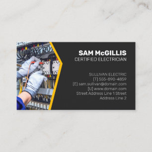 Electrician Electrical Contractor Business Card