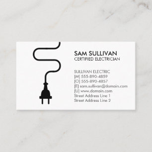 Electrician Electrical Contractor Business Card