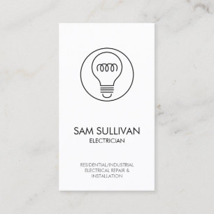 Electrician Electrical Contractor Business Card