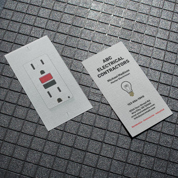 Electrician | Electrical Contractor Business Card by 1Bizchoice at Zazzle