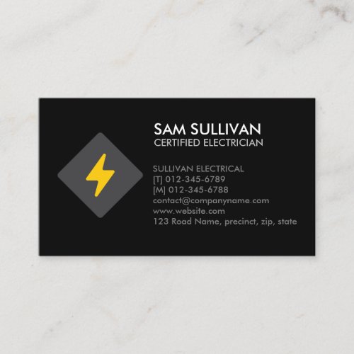 Electrician Electrical Contractor Business Card