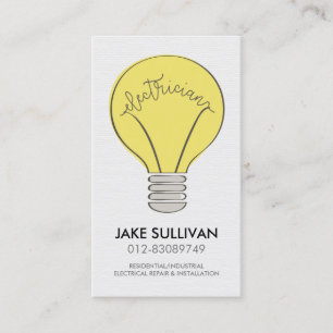 Electrician Electrical Contractor Business Card